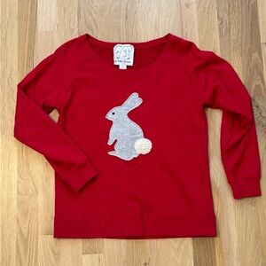 Peter Jensen bunny applique sweatshirt. Red. Size small